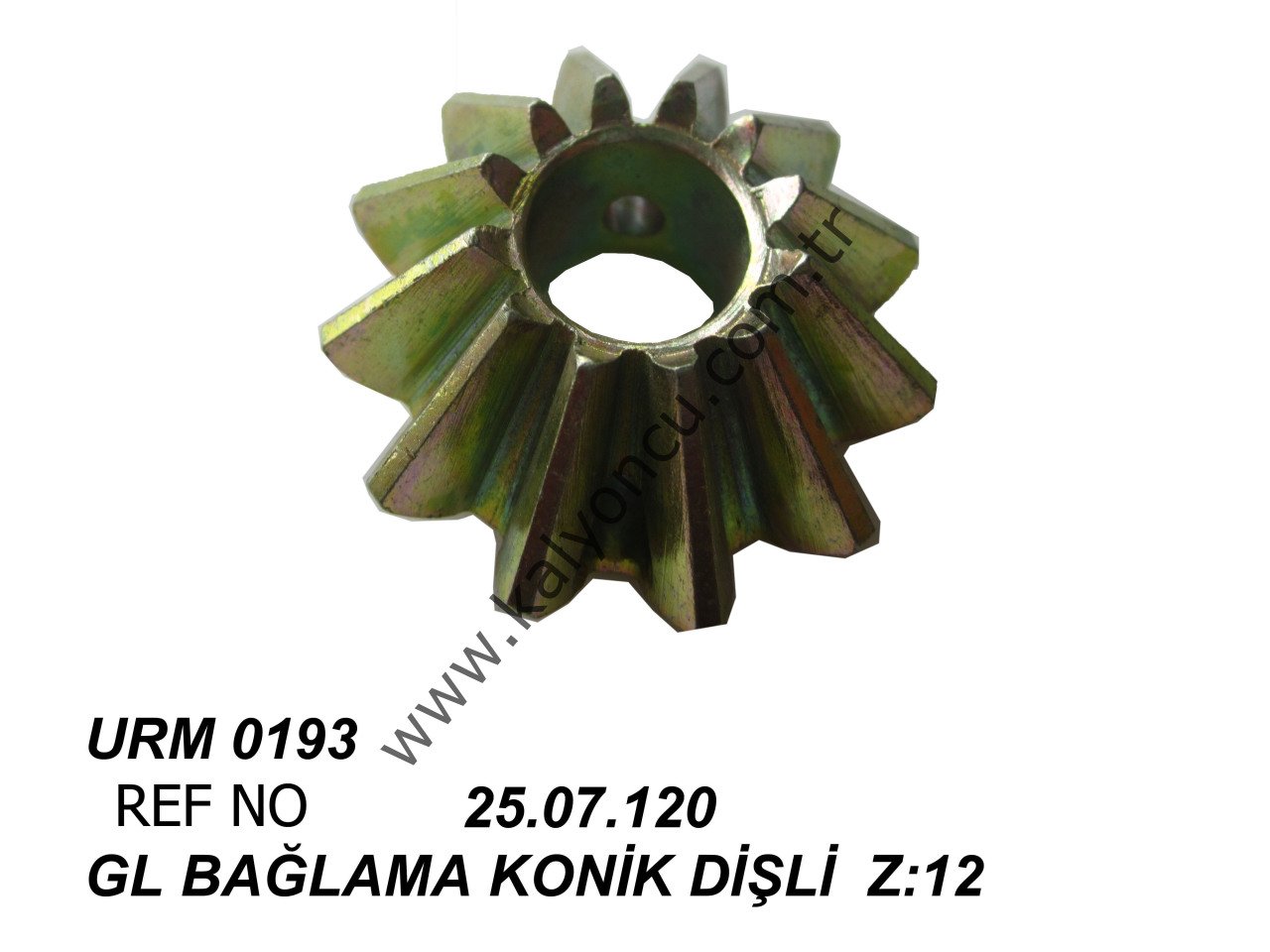 L Bağlama Konik Dişli Z:12 Ür.No:0193