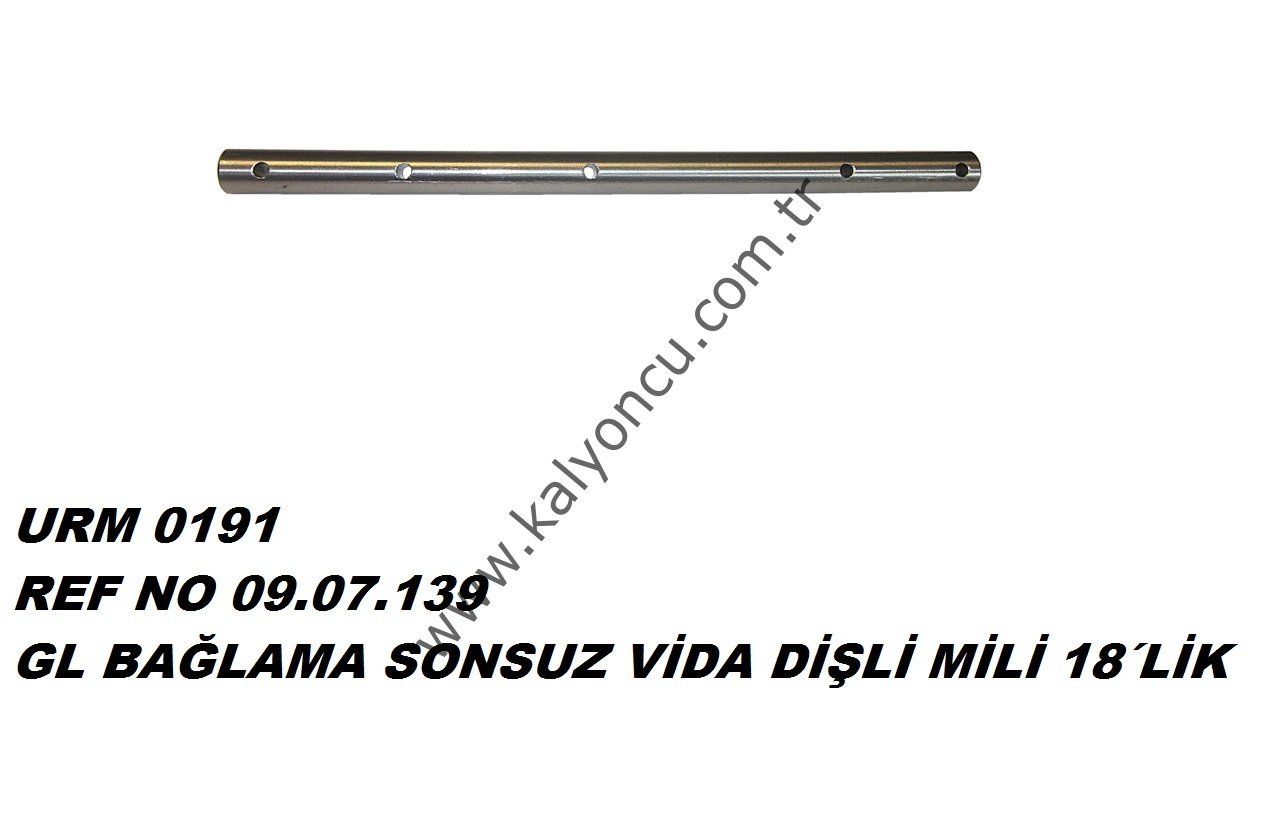 L Bağlama Sonsuz Vida Dişli Mili 18′lik Ür.No:0191