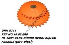 L 5690 Yaba Zincir Gergi Dişlisi Çift Dişli Frezeli Ür.No:0711