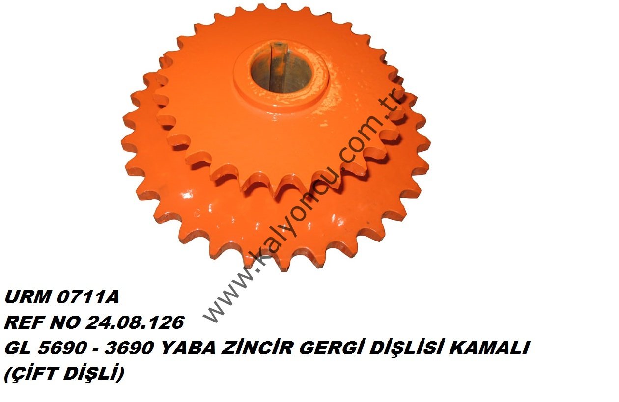 L 5690 Yaba Zincir Gergi Dişlisi Çift Dişli Kamalı Ür.No:0711A