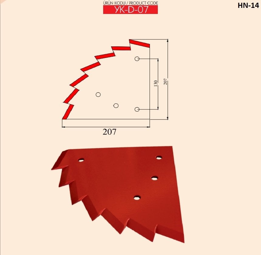 YEM KARMA BIÇAĞI DİKEY 1,5 M3 - ÇELİKEL ALPER BURKON TOLMAK