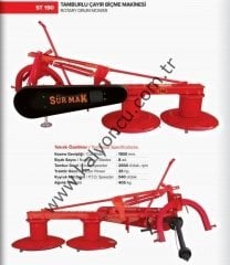 Sürmak ST 190 - Tamburlu Çayır Biçme Makinası