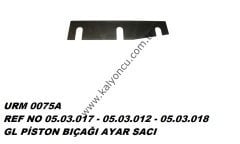 L Piston Bıçağı Ayar Sacı Ür.No:0075A