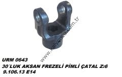 L 30′luk Aksan Frezeli Pimli Çatal Z:6 Ür.No:0643