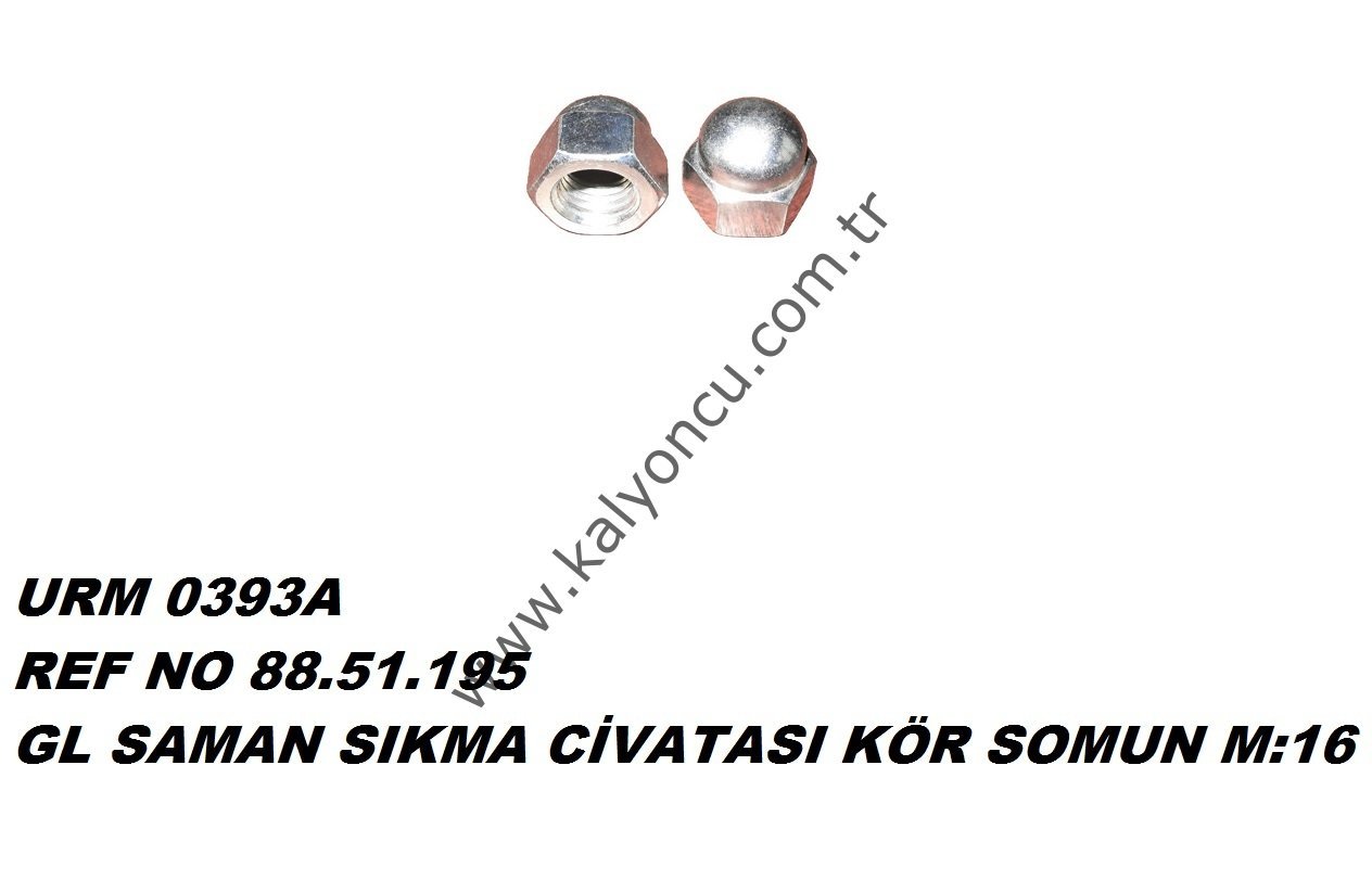 SAMAN SIKMA CIVATASI KÖR SOMUNU M16 *5190*