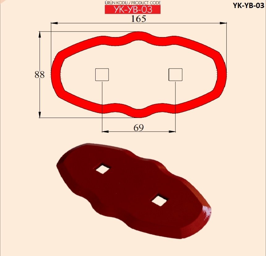 YEM KARMA BIÇAĞI OVAL TIRTIRLI OVAL BIÇAK