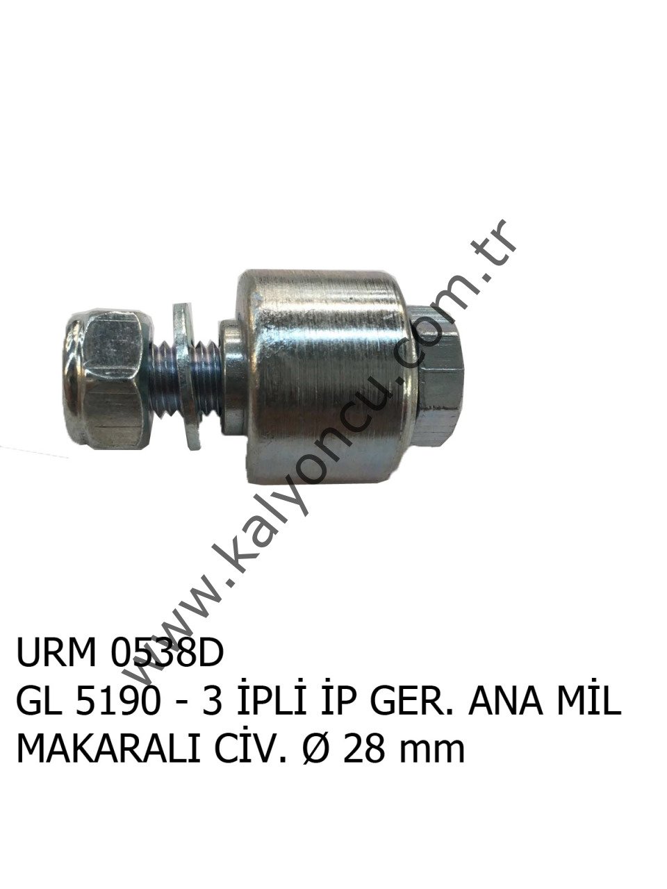L İp Gerdirme Ana Mil Makaralı Civatası 28mm Ür.No:0538d