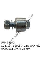 L İp Gerdirme Ana Mil Makaralı Civatası 28mm Ür.No:0538d