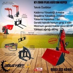 KT-2000 PLUS 150 CM TOPRAK KOVALI ASİSTAN KEPÇE  *OĞUZYİĞİT*