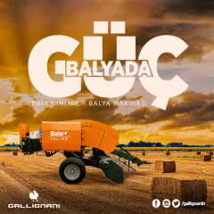 BİÇER ARKASI BALYA MAKİNESİ - BALEX İNLİNE( HAMMER ) 3 İPLİ HAŞBAYSIZ