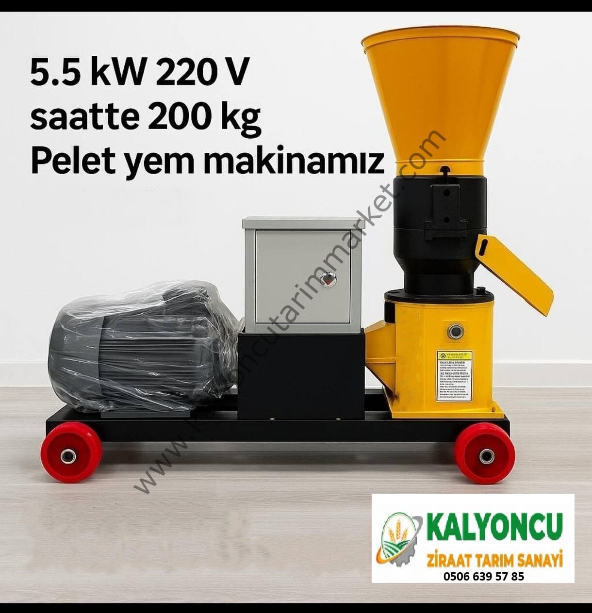 PELET YEM MAKİNESİ-5.5kW220V-(Saatte 200kg)