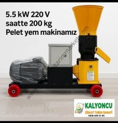 PELET YEM MAKİNESİ-5.5kW220V-(Saatte 200kg)