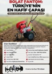 ÇAPA MAKİNESİ 7 hp BENZİNLİ FANTOM (Tekerlekli) *BOLAT*