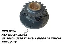 L 5690 Flanşlı Sigorta Zincir Dişli Z:17 Ür.No:0690
